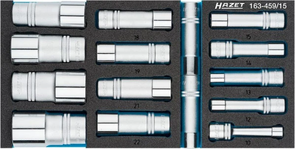 Jeu de douilles Hazet carré creux 125 mm (1/2 pouce) profil de traction à six pans creux 10 - 32 nombre d'outils...