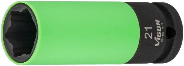 Jeu de douilles pour clés à chocs VIGOR carré 125 mm (1/2 pouce) profil à six pans extérieurs profil édit hybride nombre d...