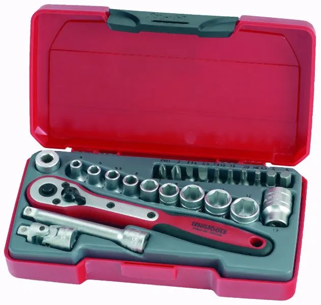 Teng Tools Jeu de douilles hexagonales 1/4" 24 pièces T1424 commander à bas prix