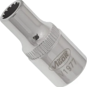VIGOR Insert de clé à douille multiprofil carré creux 63 mm (1/4 pouce) multiprofil 5 mm lot de 10 V1977 se fournir à bas...