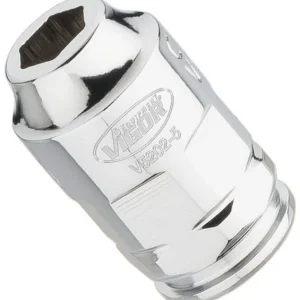VIGOR Insert de clé à douille super plat carré creux 63 mm (1/4") profil hexagonal extérieur 5 mm lot de 5 V5202-...