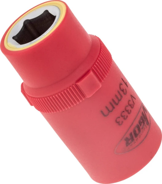 VIGOR Insert de clé à douille VDE carré creux 125 mm (1/2 pouce) profil à six pans extérieurs 13 mm V3333 magasiner à bas...