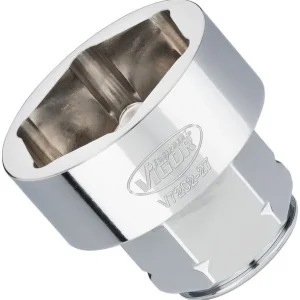 VIGOR insert de majeur à douille super plat carré creux 125 mm (1/2 pouce) profil à six pans extérieurs 27 mm V7202-27 ach...