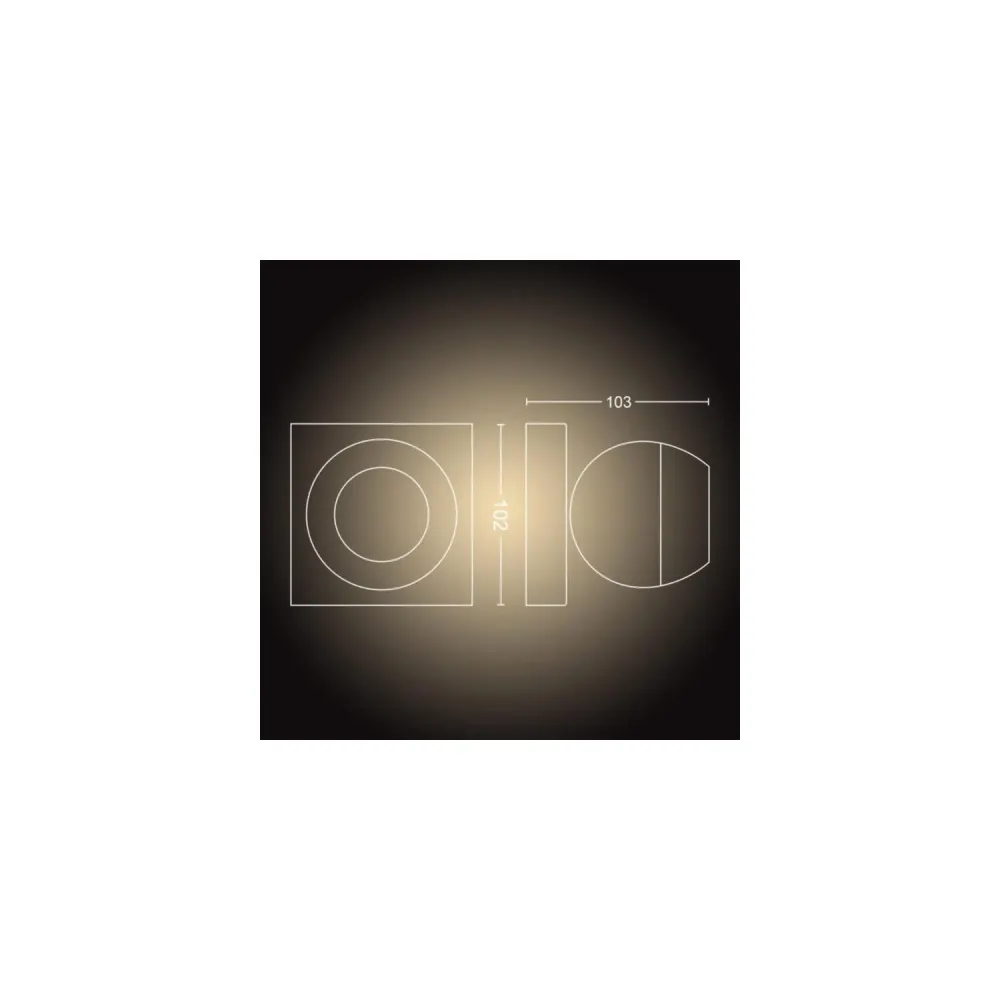 Abat-jour conique Luminaire de plafond Buckram Blanc Ambiance Extension 1 Spot GU10 PHILIPS Hue