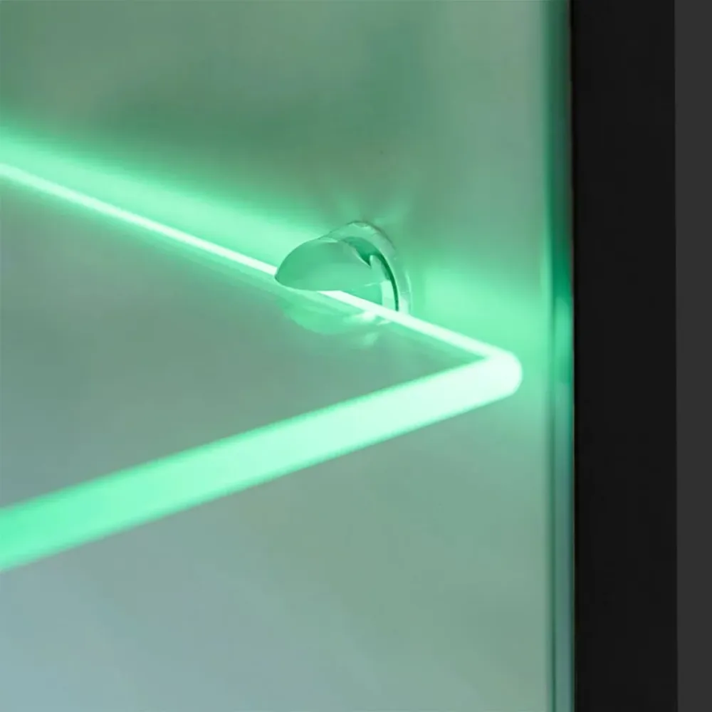 Ensemble mural pour 5 pièces avec lumières LED brillant noir 02_0025383 avec douille E27
