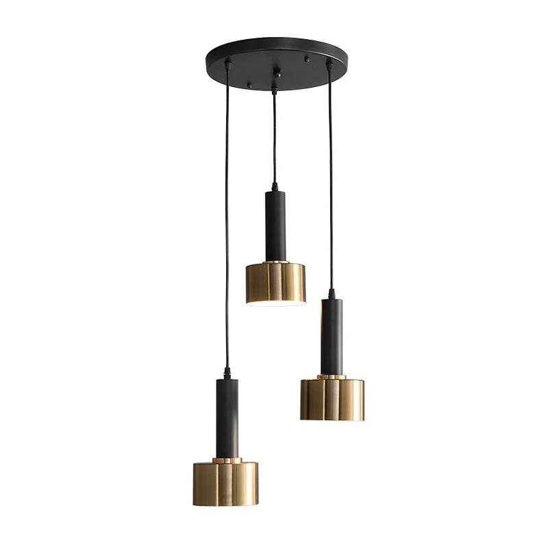 Messing-Deckenleuchte Granatenform, Einfachheit, 3 Köpfe, metallische Hängeleuchte pour intérieur moderne
