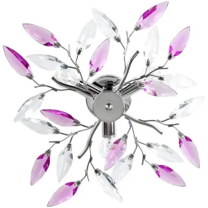 Suspension à abat-jour Plafonnier 3 ampoules de max 40 watts design feuilles acryliques lustre lampe de plafond luminaire...