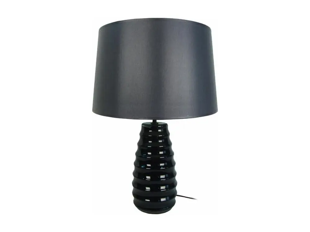 SYMPHONIE - Lampe de chevet conique verre noir pour salon et chambre