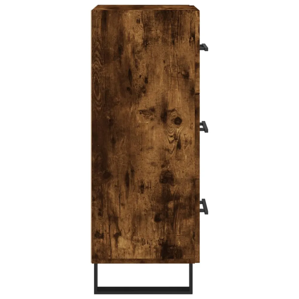 Buffet bahut commode armoire meuble de rangement organisateur cuisine salle de séjour salon 34,5 x 34 x 90 cm bois d'ingén...