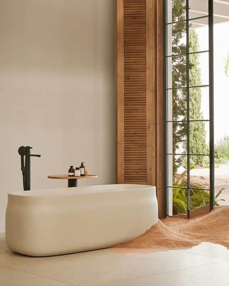 Ensemble baignoire îlot Duna Sand - Installation Facile