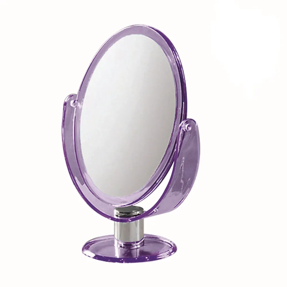 Miroir ovale grossissant dupliqué face de Gedy - Lilas