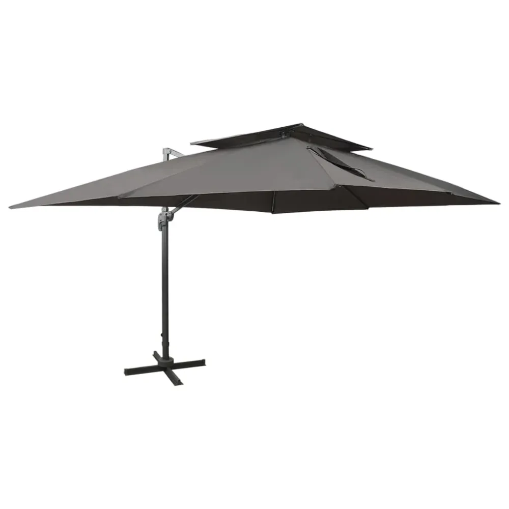 Parasol déporté à jumeau toit anthracite 400 x 300 cm 02_0008565
