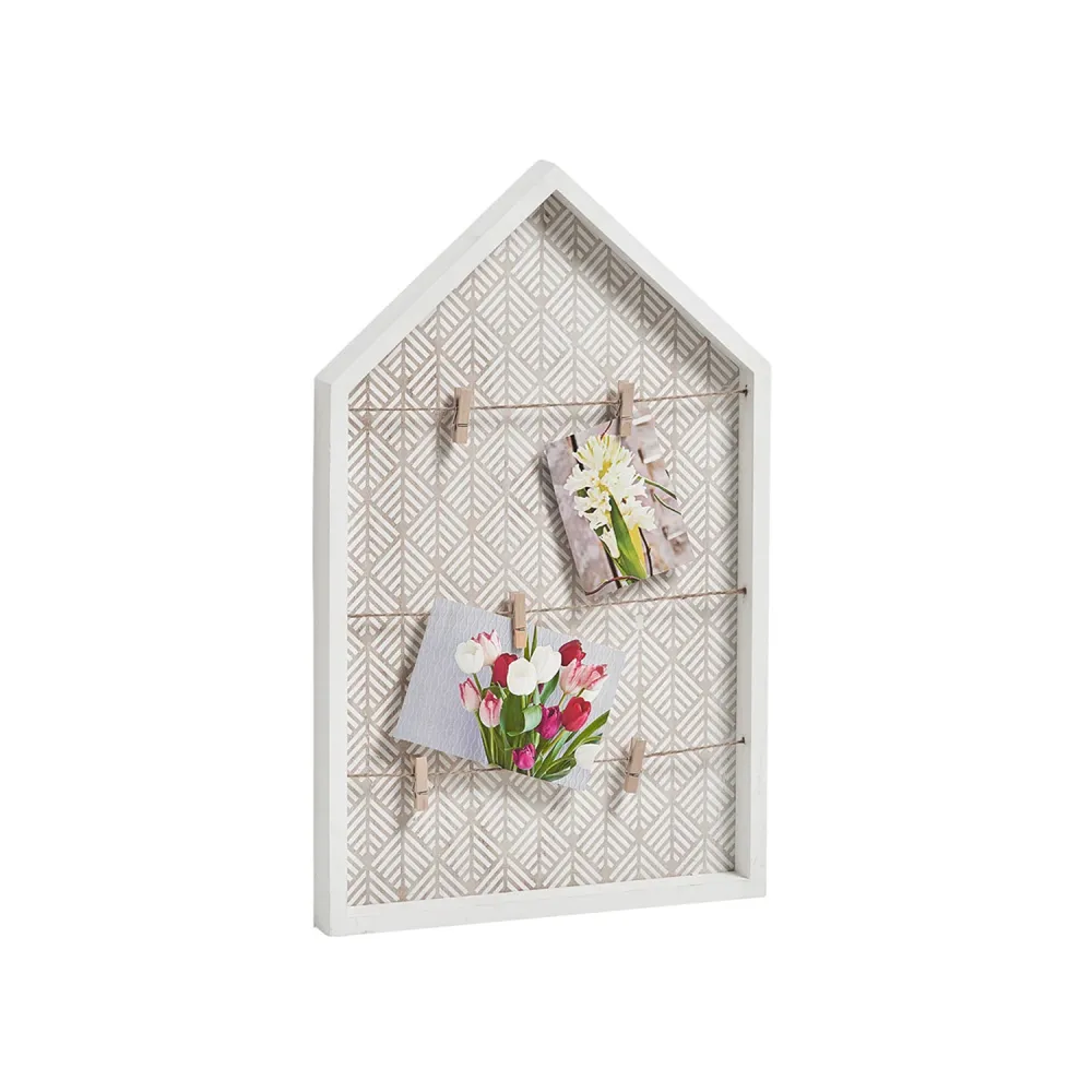 Set Lavagnetta Memo Legno Con 5 Mollette