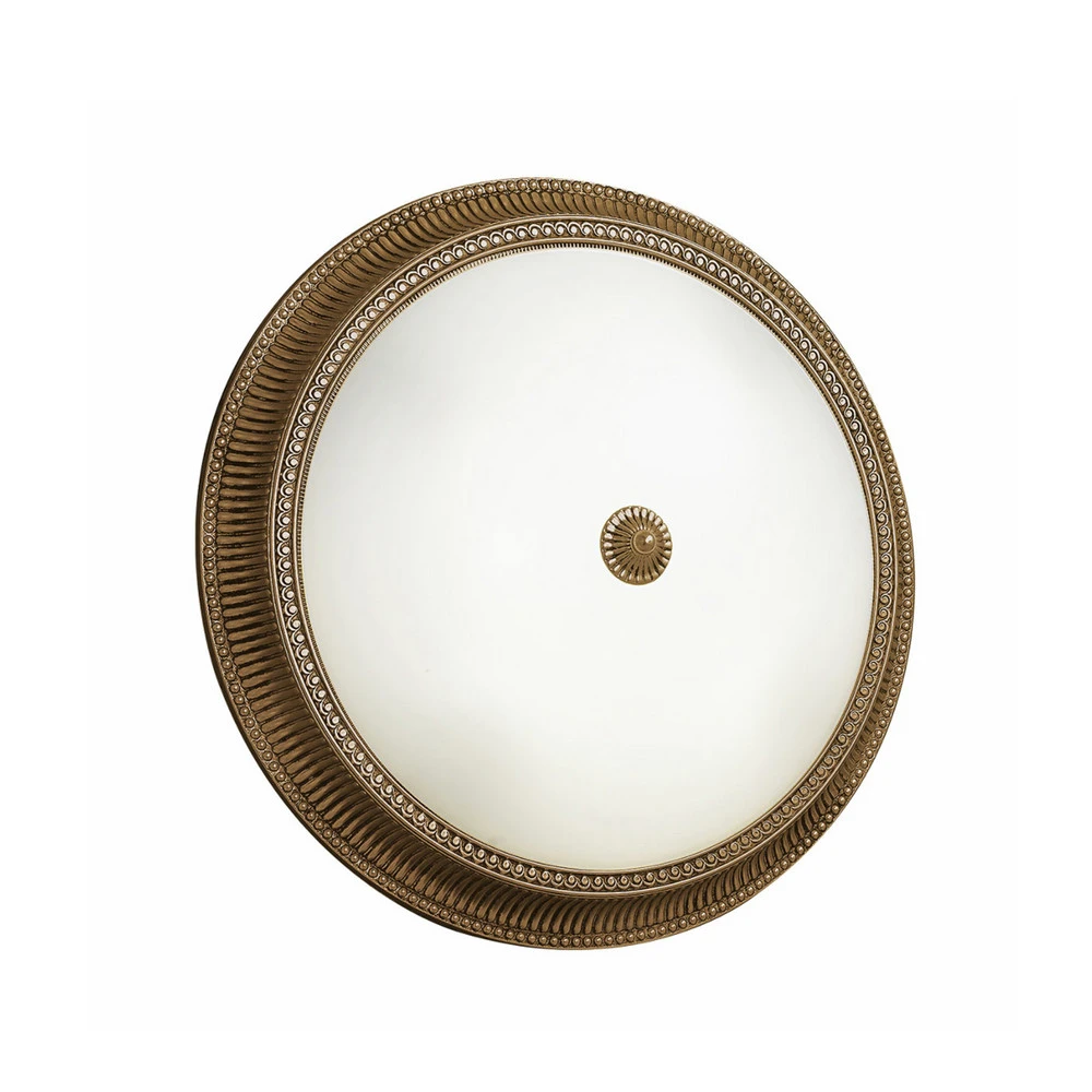 KOLARZ Plafonnier Milord, Ø 50 cm, laiton vieilli avec Pointe de Rechange