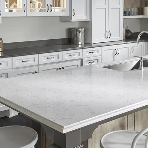 Certifié NSF Comptoir Quartz 2cm - 3cm LXHA Minuet Brossé 63x130 po