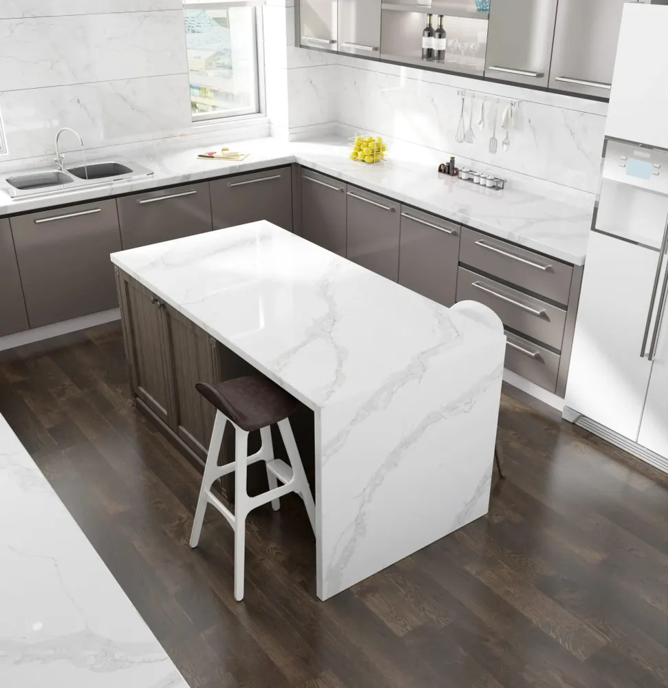 Certifié NSF comptoir en quartz Prime Stone 2cm - 3cm Calacatta Lincoln 63,5 x 127 po