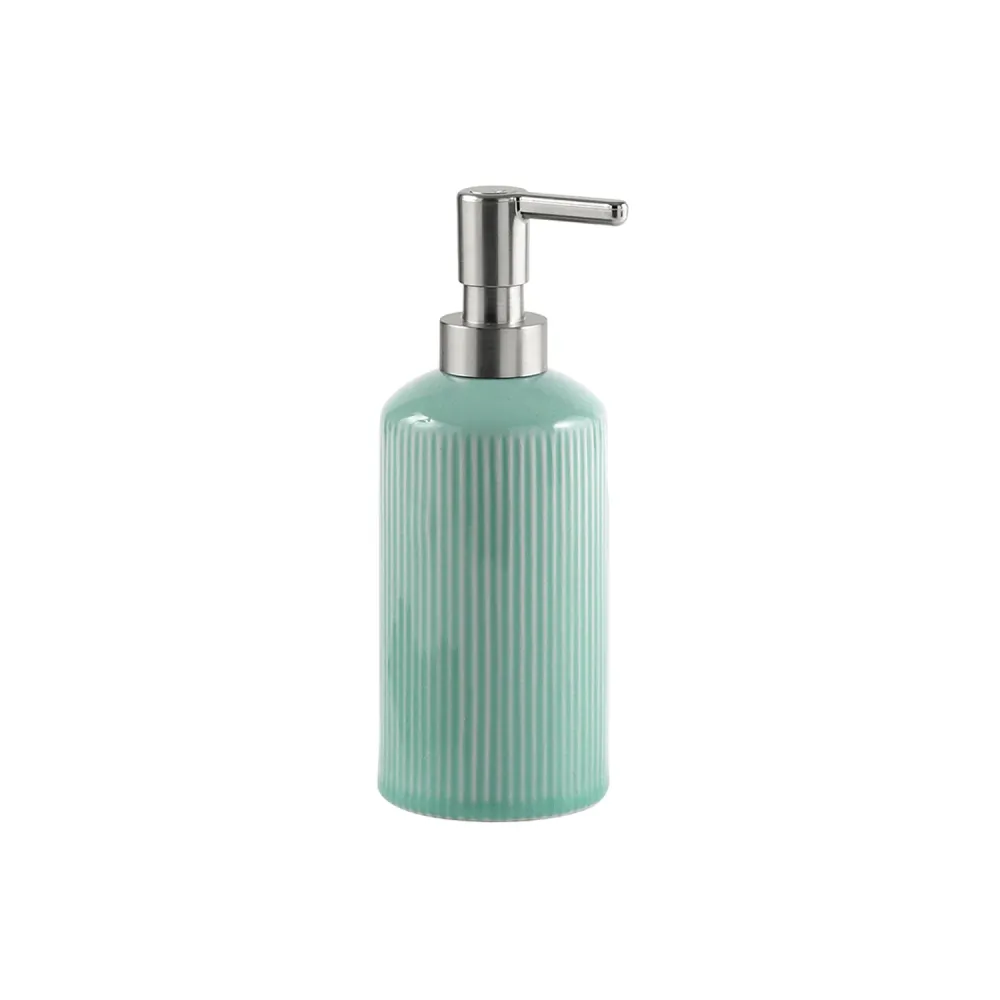 Fontaine filtrante Dosasavon de comptoir avec distributeur en plastique Gedy modèle Sabina - Acquamarine