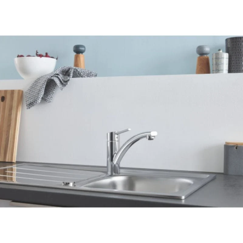 Mitigeur évier - bec bas GROHE QuickFix - SWIFT pour Famille de 4 Personnes