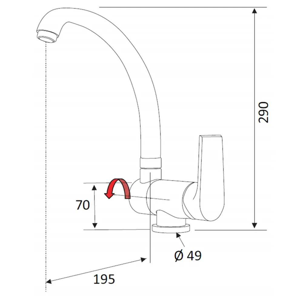 Mitigeur évier sous-fenêtre Rubinetterie Mariani ligne Artic laiton chromé avec 3 Cartouches de Filtration