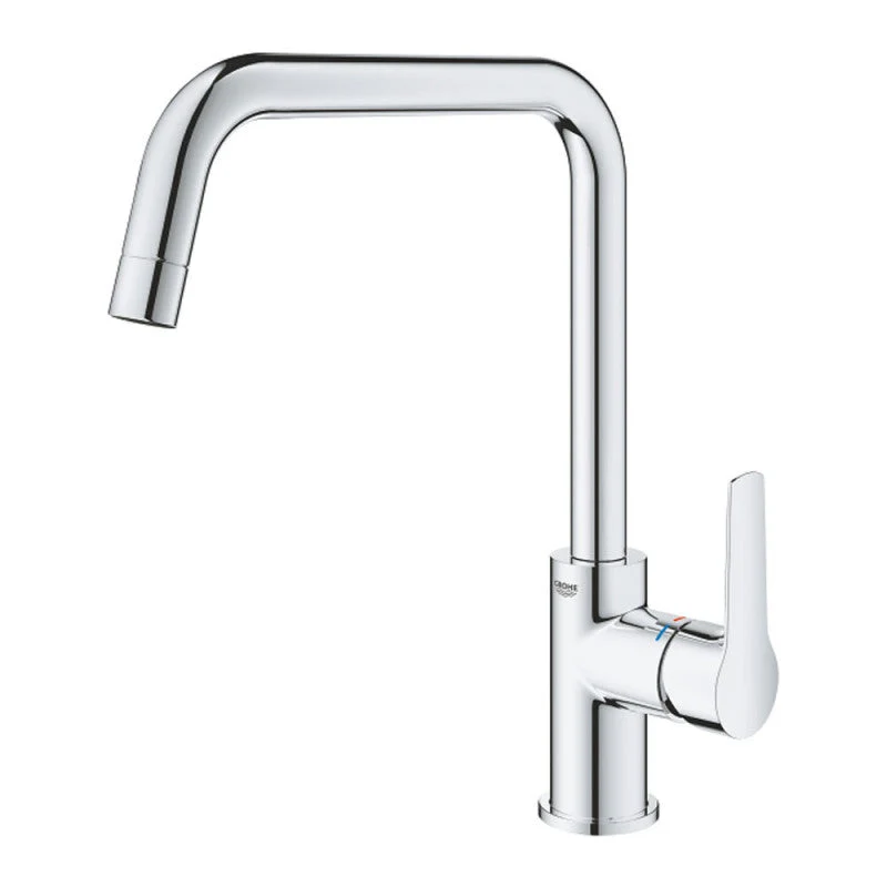 Mitigeur évier START GROHE 30470000 QuickFix Plus - bec haut- rotation 150° - acier chromé