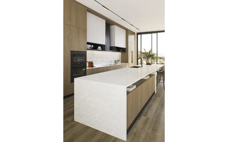Purificateur d'eau Comptoir en quartz 2 cm - 3 cm LXHA Bianco Glace 63 x 130 po