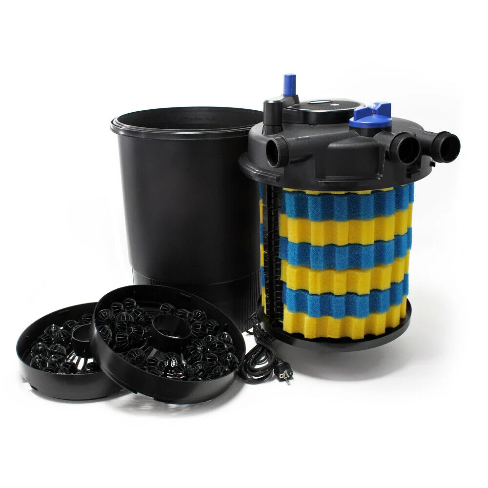 Professionnel Haute Qualité Kit set bassin 60000 litres 55 watts UVC pompe 12000 l/h tuyau 10 m kit de filtration 16_0001950