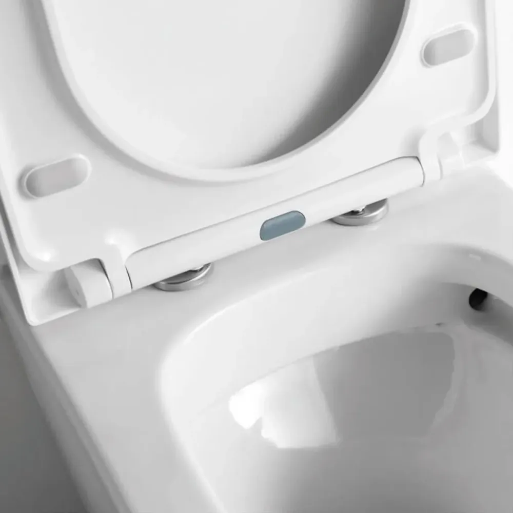 WC à réservoir bas Bolonia Rimless en bois traité