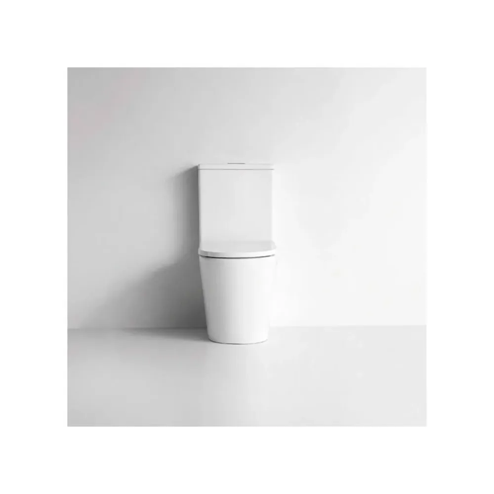 WC à réservoir bas Bolonia Rimless en bois traité