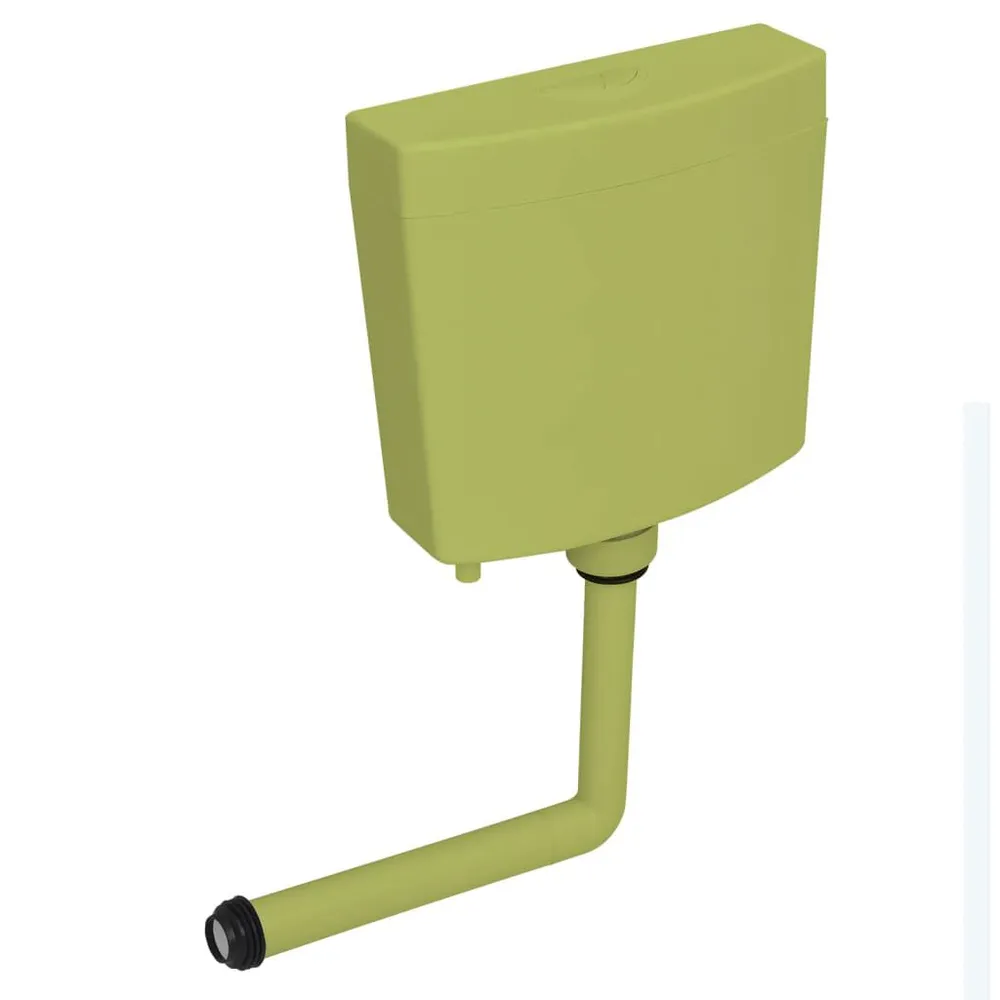 Siège de WC Réservoir de toilette avec entrée d'eau inférieure 3/6 L Olive