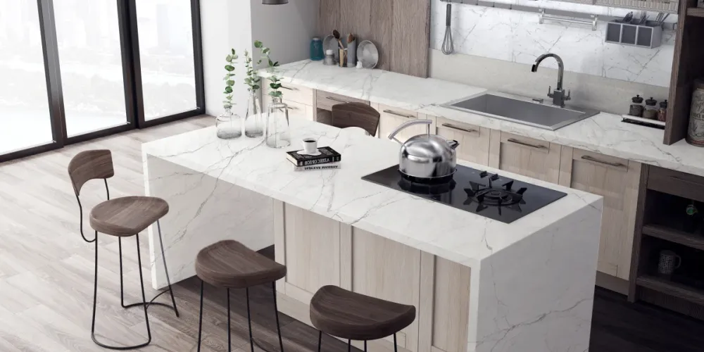 Comptoir Quartz 2cm - 3cm KY031 en Kit Complet