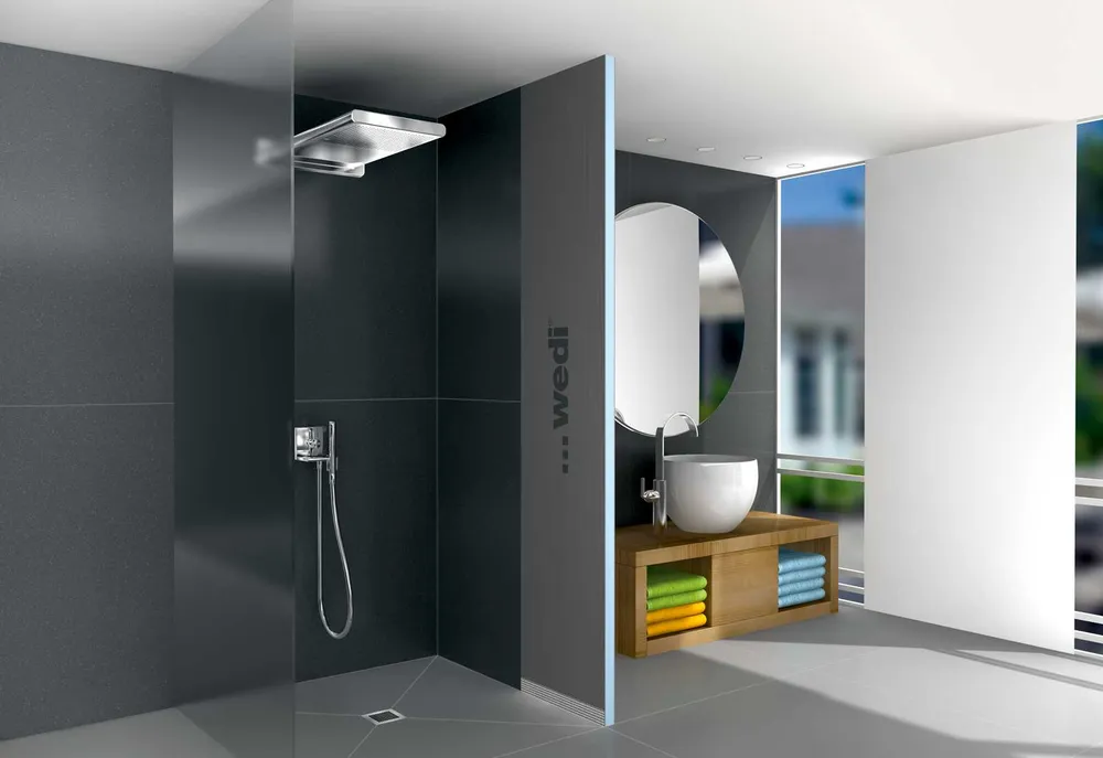 Panneau de construction XXL wedi Application au Rouleau ou au Pistolet