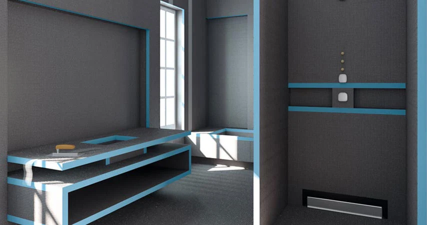 Panneau de construction XXL wedi Application au Rouleau ou au Pistolet
