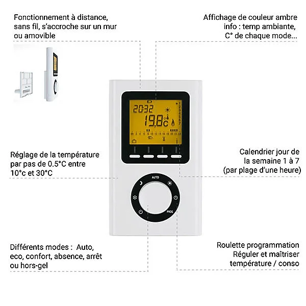Sèche-serviette électrique réglable noir - HxL : 1140x430 mm - 400 Watt - FIO1140/430E1NP