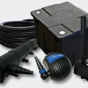 Kit de filtration de bassin 12000l Stérilisateur 72 Watts Pompe Fontaine 4216487 avec Étanchéité Garantie