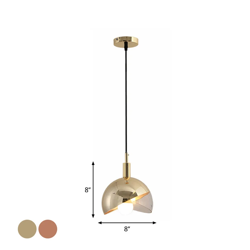 Abat-jour en forme de dôme pivotant, luminaire suspendu post-moderne en verre voir à travers, 1 tête pour salle à manger,...