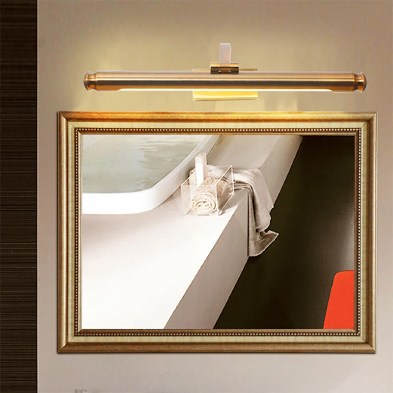 Applique murale LED de style contemporain avec abat-jour en métal finition dorée pour cuisine, 20,5"/26" de largeur avec n...