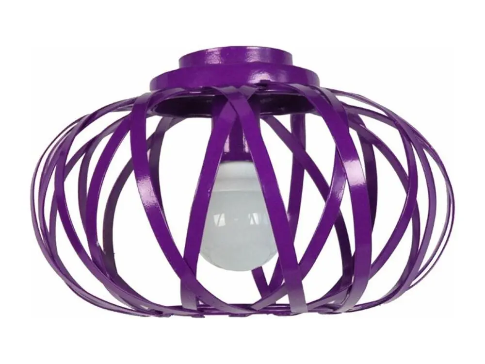 Douille encastrable CITROUILLE - Plafonnier globe métal violet