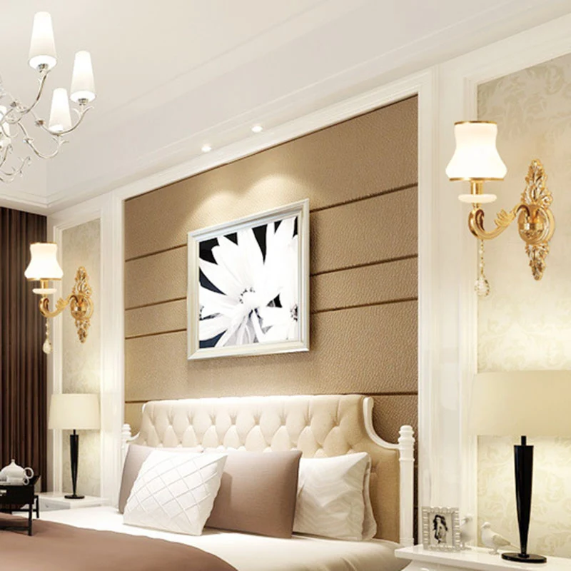 Détecteur de mouvement Applique murale à bras pivotant, luminaire mural moderniste pour salon avec abat-jour en verre doré