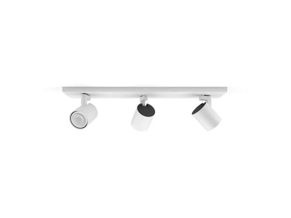 Détecteur de mouvement Lampe de plafond Philips Hue Runner 3 spots GU10 ambiance blanche