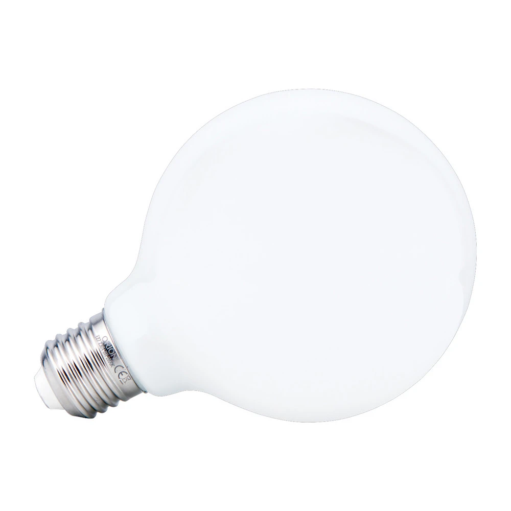 Globe LED E27 8 W G95 2 700 K opale dimmable avec câble de 2 mètres