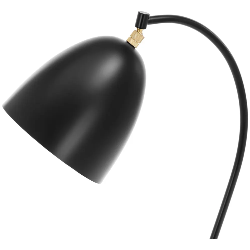 Lampadaire arc abat-jour mobile en métal 40 watts hauteur 125 cm fer peint par poudrage noir 14_0009213 en blanc mat