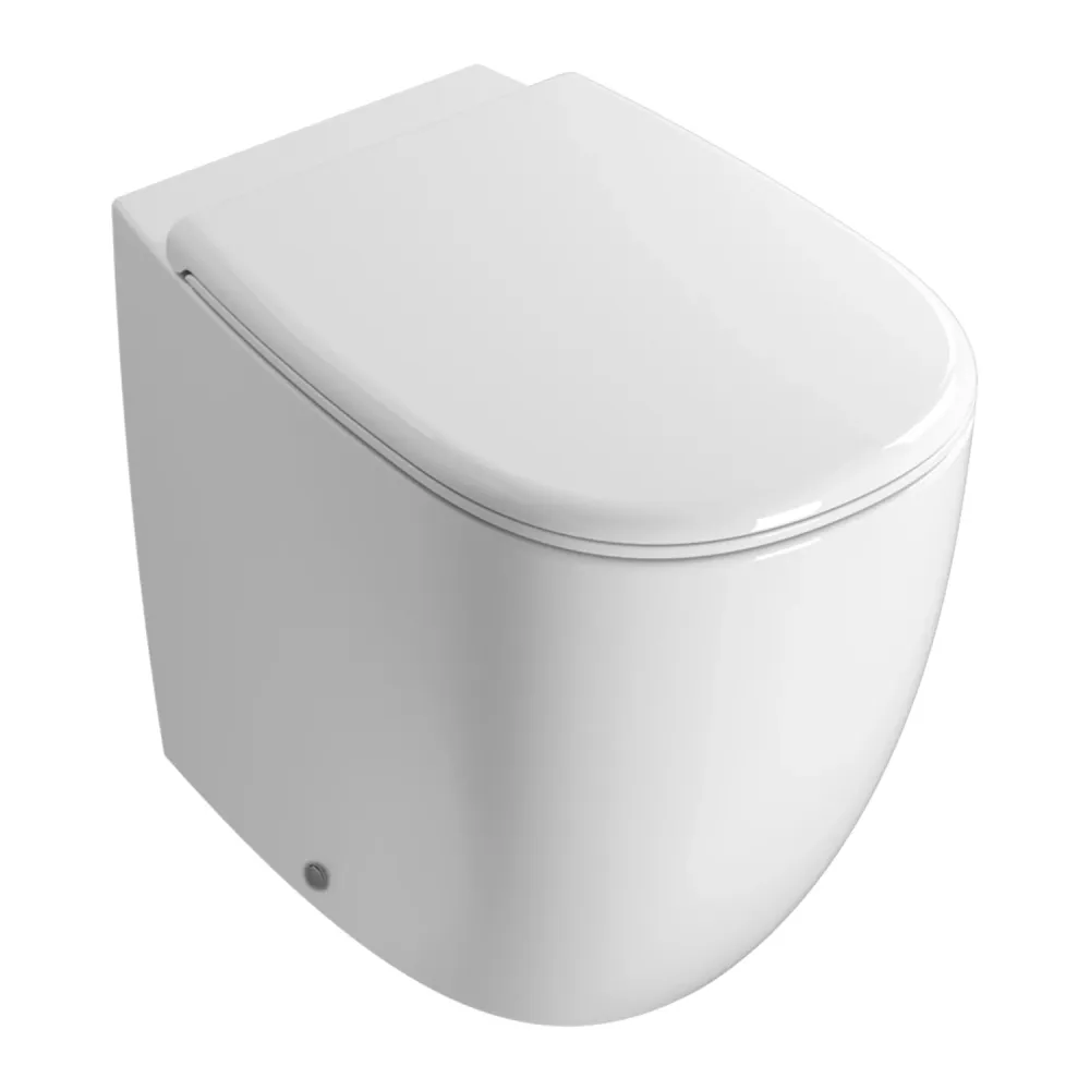 Sanitaire suspendu sans bride Globo série Daily 53x35xH43 cm avec abattant inclus - Blanc Brillant avec protection IP44