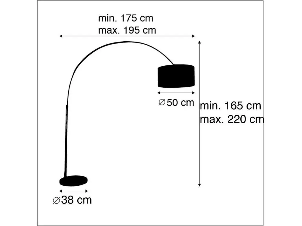 Support de tube néon Lampe arc acier abat-jour vert mousse 50/50/25 - XXL
