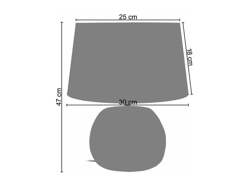 Étanche IP65 Lampe de chevet globe, métal cuivre 37 cm.