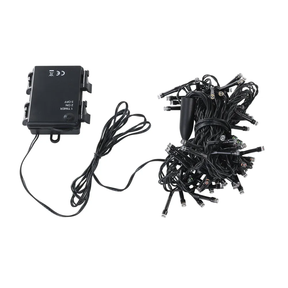 Applique étanche Guirlande lumineuse extérieure plastique noir Z_SOLAR LED INT 64X0,06W