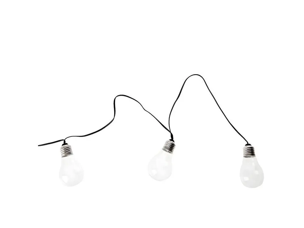 Balise solaire Guirlande lumineuse de jardin 10 ampoules transparentes LED blanc FANTASY GLACIAL 7.50m