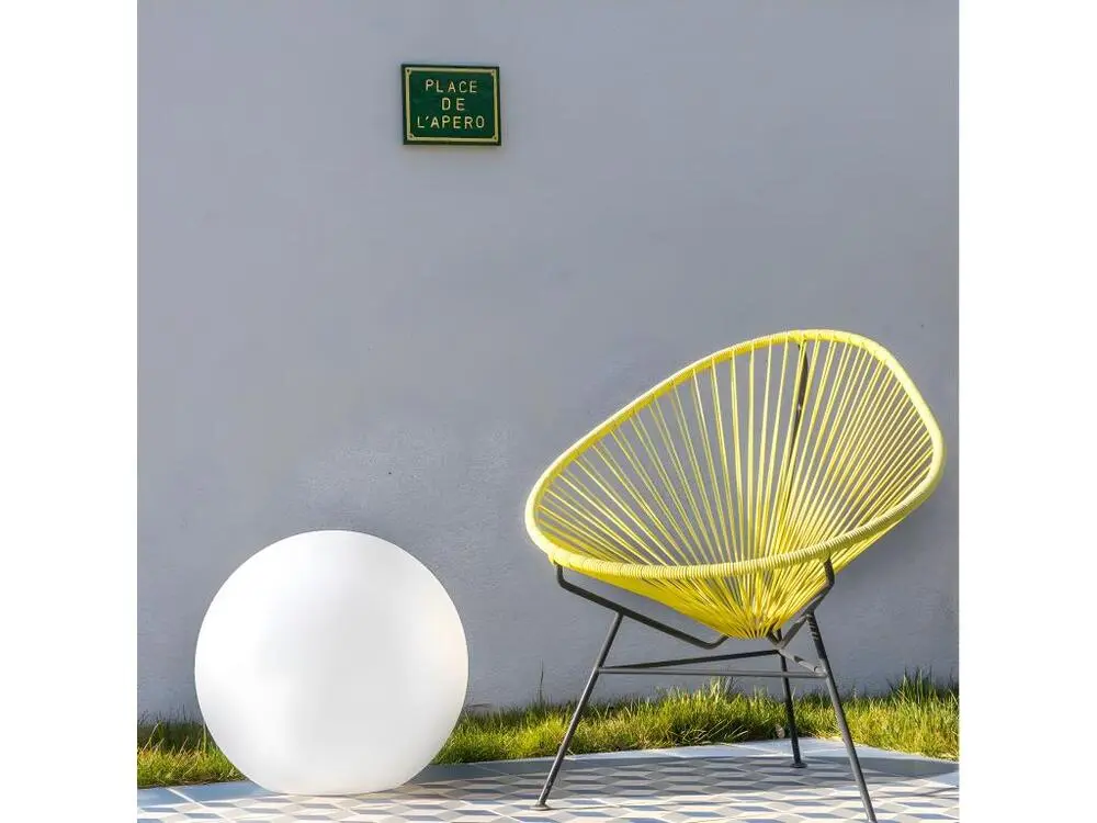 Boule lumineuse filaire pour extérieur LED blanc BOBBY ∅60cm culot E27 pour allée et terrasse
