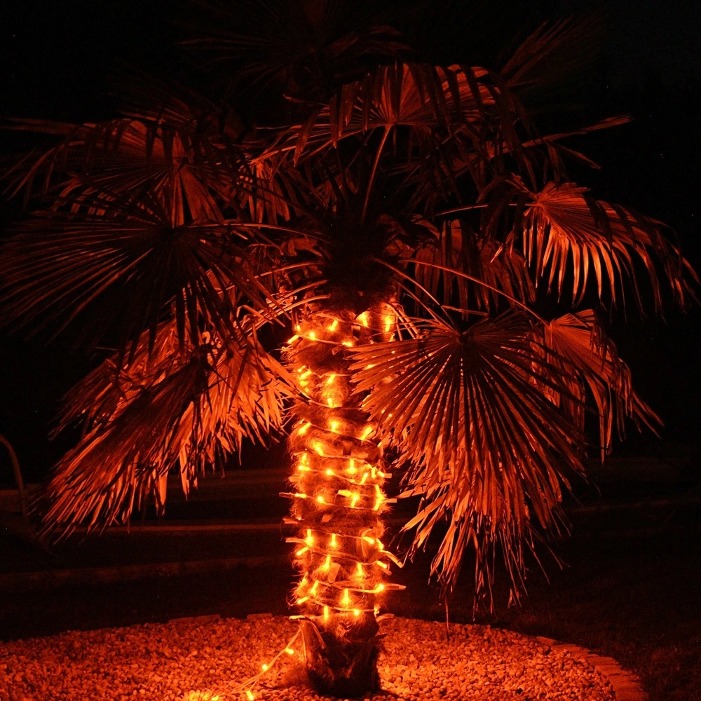 Guirlande aquarelle orange pastel - 2000 prolongeable - 200 led - intérieur/ extérieur - chromex avec batterie intégrée