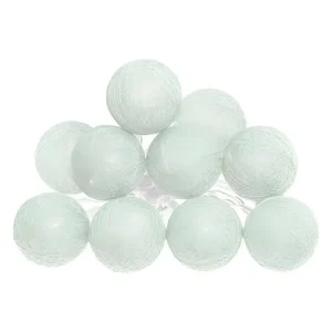 Guirlande Lumineuse Led "10 Boules" 165cm Vert Céladon pour jardin et patio