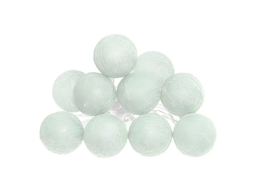 Guirlande Lumineuse Led "10 Boules" 165cm Vert Céladon pour jardin et patio